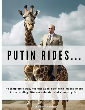 putin rides the completely true not fake at all book with images where putin is riding different animals and