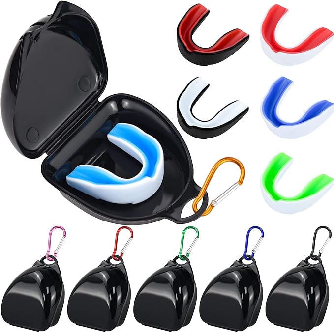 youth mouth guard 6 pack menoly sport mouth guard with 6 portable cases for football basketball boxing mma