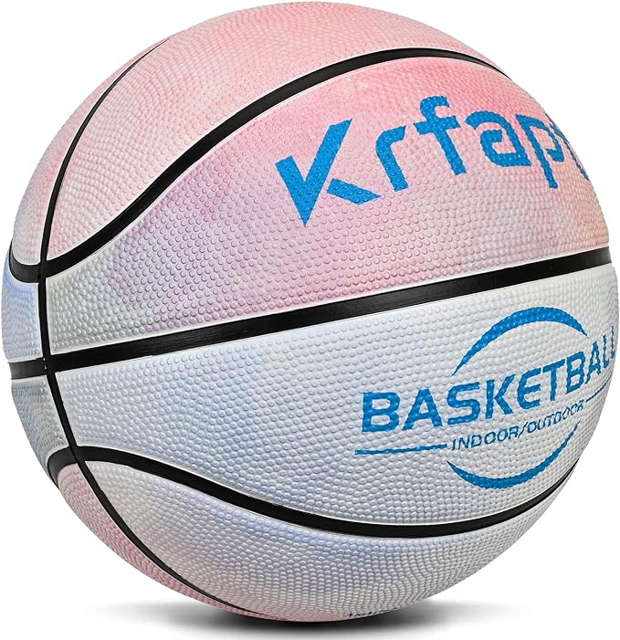krfapt kids basketball size 5 youth basketball for indoor outdoor park games play best gift for girls 