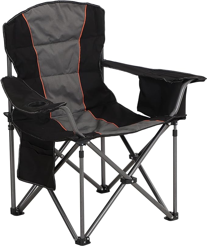 high point sports oversized portable camping folding chair heavy duty foldable outdoor chair camp chair with