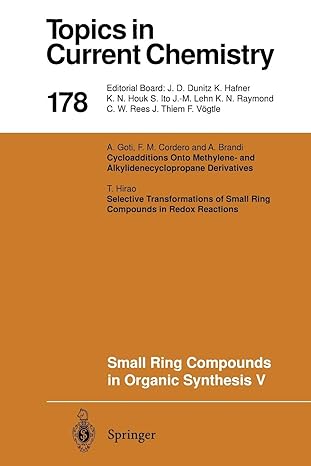 topics in current chemistry 178 small ring compounds in organic synthesis v 1st edition armin de meijere ,a