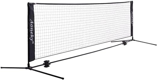 Aoneky Mini Portable Tennis Net For Driveway Kids Soccer Tennis Net Pickleball Net