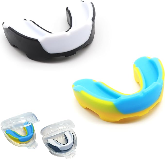 2 pack sports mouth guard for adult durable mouthguard added new hardened eva more protective for boxing