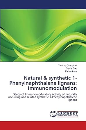 natural and synthetic 1 phenylnaphthalene lignans immunomodulation study of immunomodulatory activity of