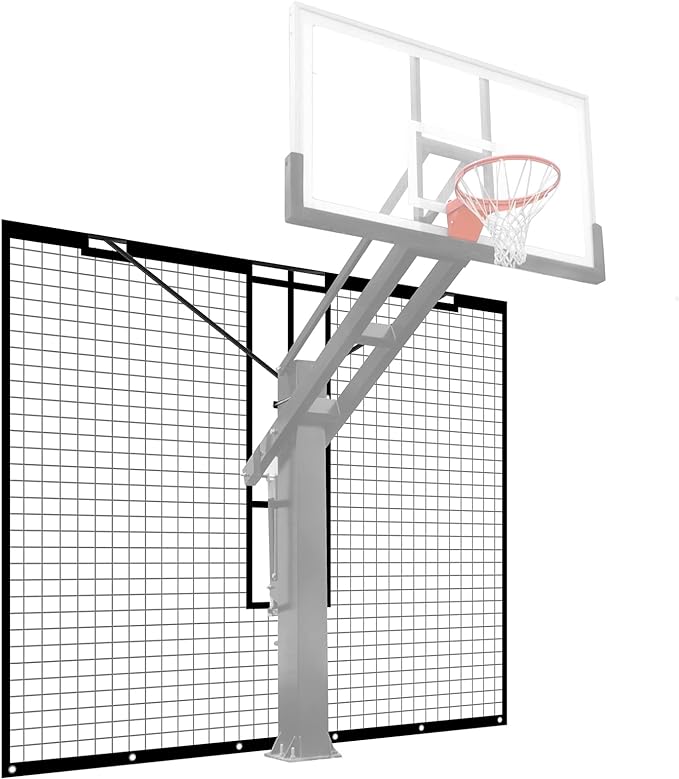 progoal basketball yard guard defensive net system heavy duty 12ft x 10ft rebounder with foldable net