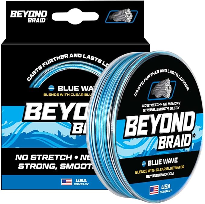 beyond braid braided fishing line abrasion resistant no stretch super strong blue camo moss camo white green