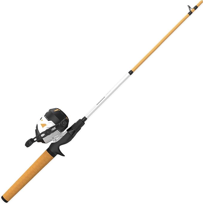 zebco roam spincast reel and fishing rod combo 6 foot 2 piece fiberglass fishing pole with comfortgrip handle