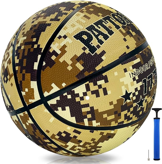 pattonlex outdoor basketball performence rubber cover official size 7 men s indoor/outdoor street ball with