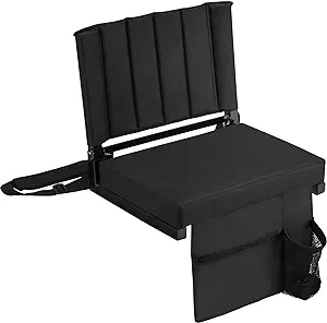 besunbar stadium seat for bleachers with back support and wide padded cushion stadium chair includes shoulder