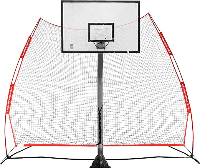 rukket basketball air defense return net guard and backstop choose 12x13 xl return net or 6x10 adjustable
