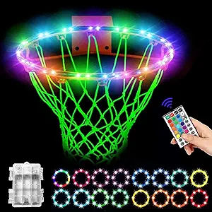 stuuy led basketball hoop lights remote control basketball rim light change 17 colors 7 lighting modes