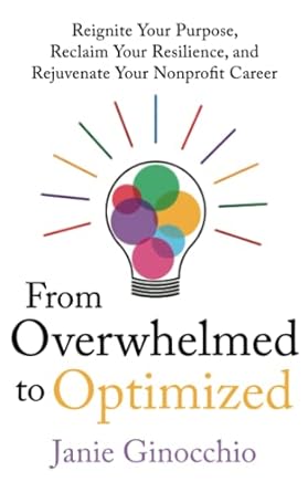 from overwhelmed to optimized reignite your purpose reclaim your resilience and rejuvenate your nonprofit