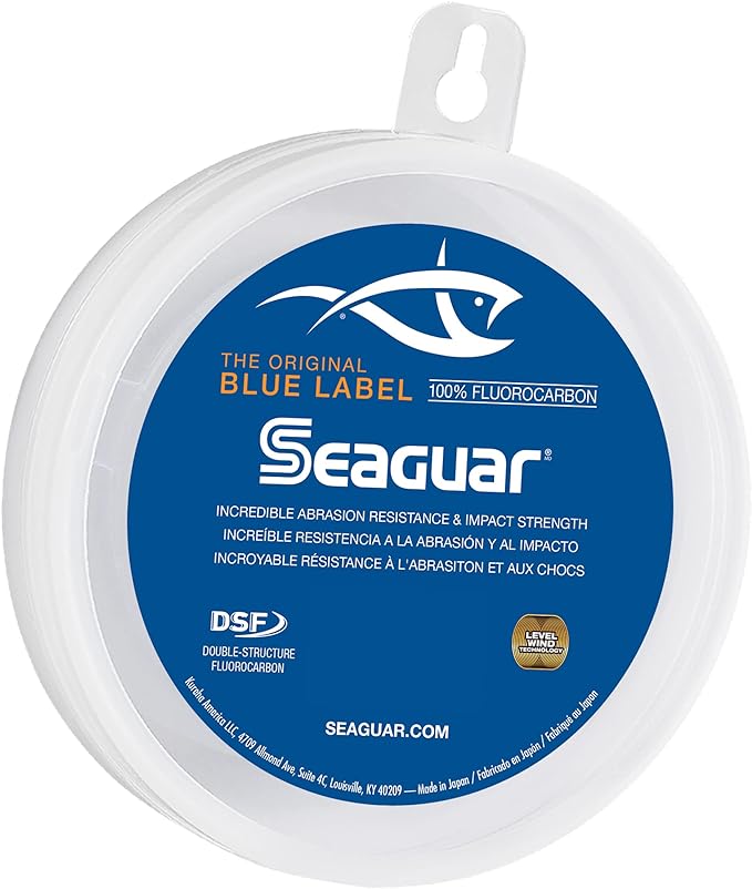 seaguar blue label 100 flourocarbon fishing line leader freshwater multiple sizes  ?seaguar b00030a2uu