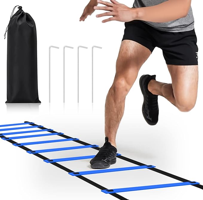dikako agility ladder 20ft 12 rung agility ladder speed training equipment kids and adult speed ladder for