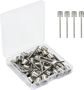 25pcs Ball Pump Inflation Needle For Football Basketball Volleyball Stainless Steel Air Pump Needles With Storage Box Ball Pump Air Inflating Pin