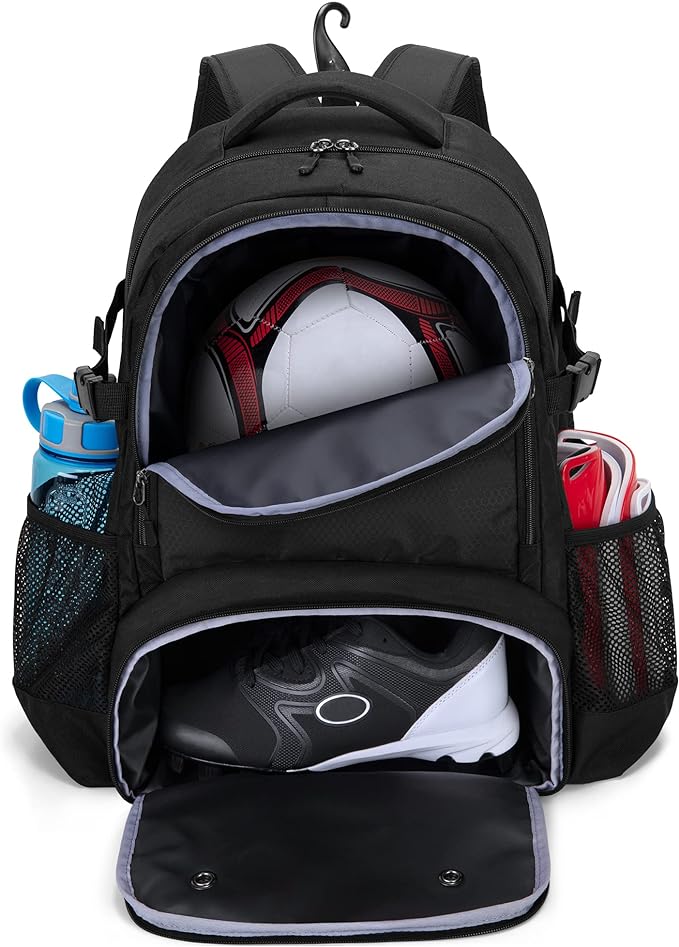 dsleaf soccer bag with ball space soccer equipment backpack with separated shoe compartment for soccer