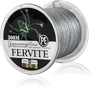 fervite super power braided fishing line strong and wear resistant zero pull lift fast cutting water 6lb