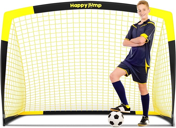 happy jump soccer goal pop up foldable soccer net for backyard 3x2 2ft 4x3ft 5x3 6ft 7x5ft  ‎happy jump