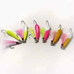 pompano jigs goofy jigs ringed with teasers variety 6 pack  ?heo fishing and outdoor b08p2njzyl