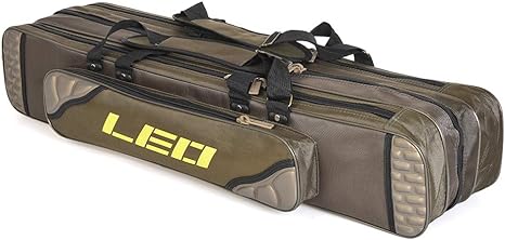 lixada fishing rod case potable canvas fishing pole tools reel storage bag durable fishing gear tackle carry