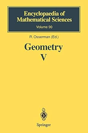 geometry v volume 90 1st edition robert osserman ,h fujimoto ,s hildebrandt ,d hoffmann ,h karcher ,l simon