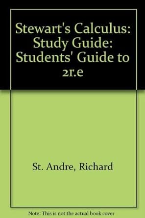 stewarts calculus study guide 5th edition richard st andre 0534132286, 978-0534132286