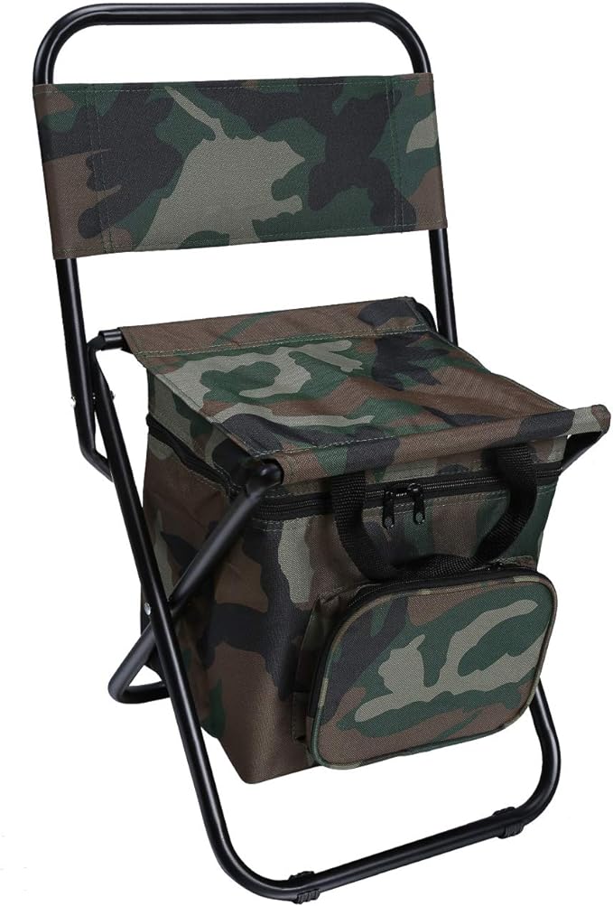 leadallway fishing chair with cooler bag compact fishing stool foldable camping chair  ‎leadallway