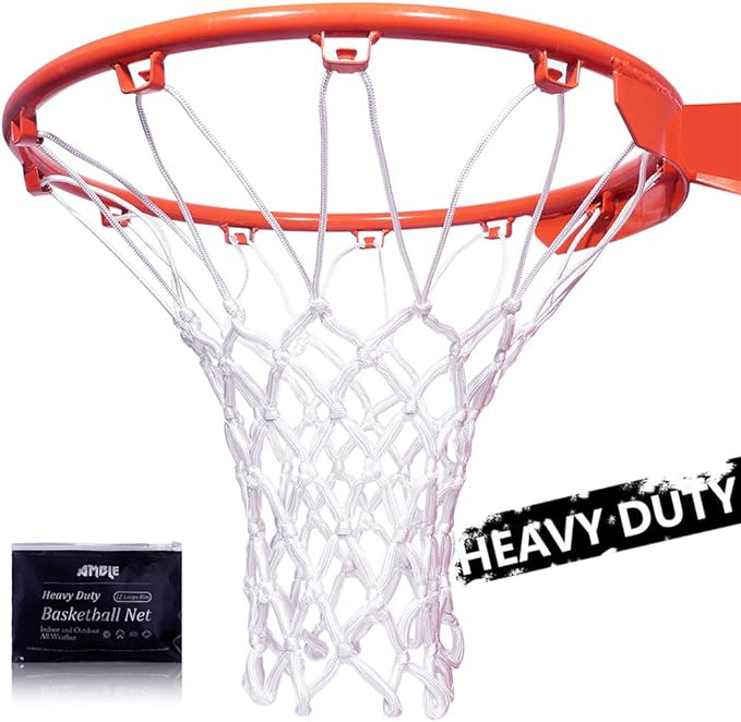 amble basketball net replacement heavy duty net in all weather for indoor and outdoor fits 12 loops rim 