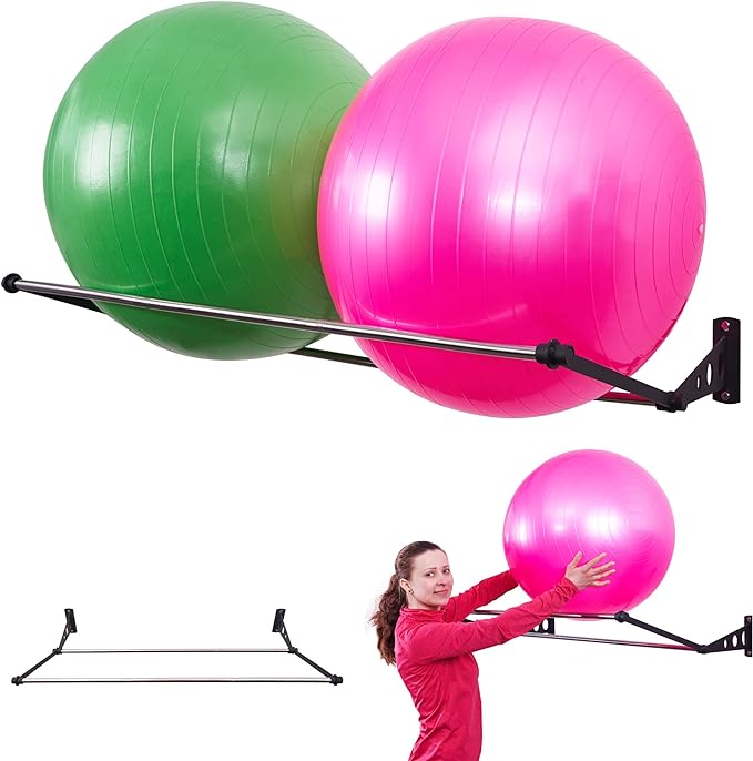 exercise ball holder organize your space wall mounted ball rack yoga ball holder exercise ball wall mount