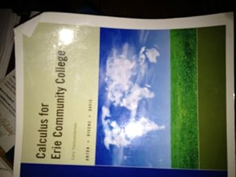calculus for erie community college early transcendentals 10th edition howard anton 1118423666, 978-1118423660