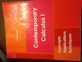 contemporary calculus i 1st edition dale hoffman 1105197190, 978-1105197192