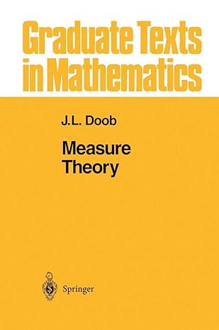 measure theory 1st edition j l doob 1461269318, 978-1461269311