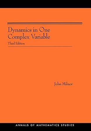 dynamics in one complex variable 3rd edition john milnor 0691124884, 978-0691124889