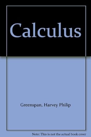 calculus 2rev edition harvey philip greenspan ,david benney 0071004394, 978-0071004398