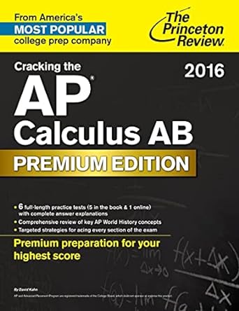 cracking the ap calculus ab 2016 2016th edition princeton review 1101882360, 978-1101882368