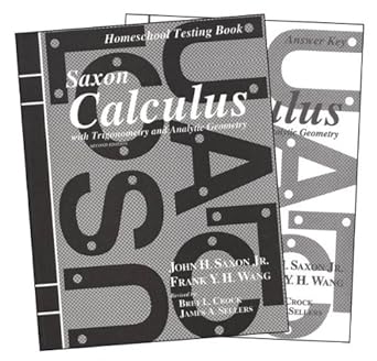 saxon calculus homeschool packet 2nd edition jr john h saxon ,frank y h wang ,brett l crock ,james a sellers