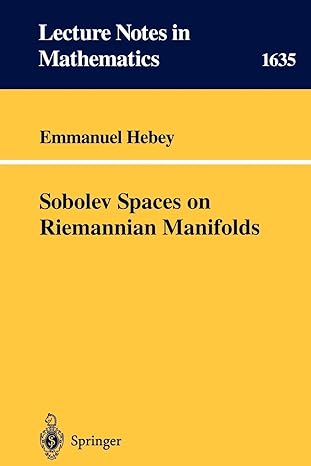 sobolev spaces on riemannian manifolds 1st edition emmanuel hebey 3540617221, 978-3540617228