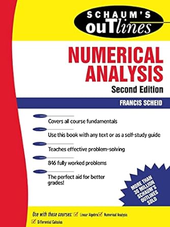 schaums outline of numerical analysis 2nd edition francis scheid 0070552215, 978-0070552210