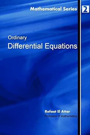 ordinary differential equations null edition refaat el el attar 1411639200, 978-1411639201