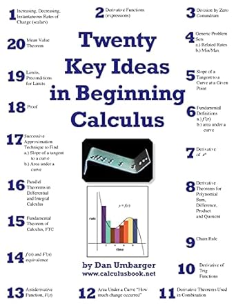 twenty key ideas in beginning calculus 4th edition dan umbarger ,university lecturers department of human