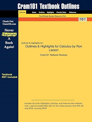 outlines and highlights for calculus 1st edition ron larson 1428899529, 978-1428899520