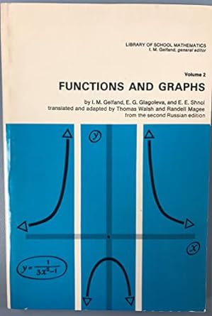 functions and graphs library of school mathematics vol 2 1st edition i m gelfand ,e g glagoleva ,e e shnol