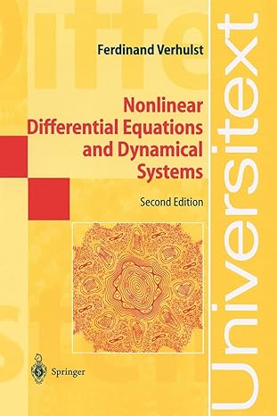 nonlinear differential equations and dynamical systems 2nd edition ferdinand verhulst 3540609342,