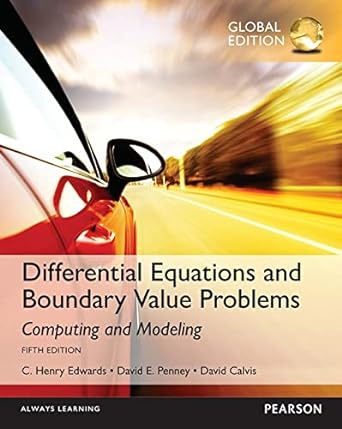 differential equations and boundary value problems computing and modeling 5th edition c henry edwards ,david
