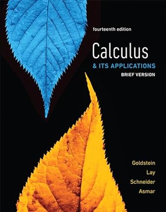calculus and its applications 14th edition larry j goldstein ,david c lay ,david i schneider ,nakhle h asmar