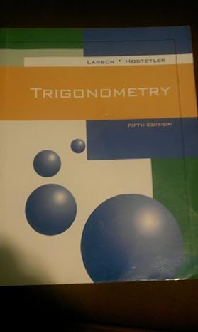 trigonometry 5th edition ron larson 0618449663, 978-0618449668
