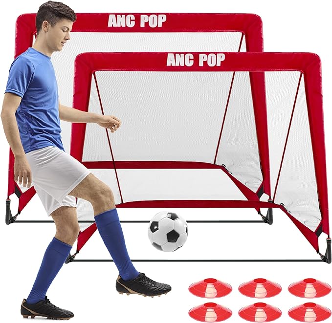 portable pop up soccer goal for kids trainning and family game foldable soocer net for backyard with carrying