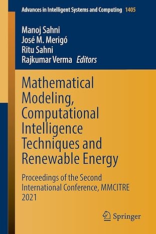 mathematical modeling computational intelligence techniques and renewable energy proceedings of the second