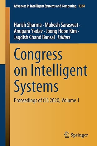congress on intelligent systems proceedings of cis 2020 volume 1 1st edition harish sharma ,mukesh saraswat