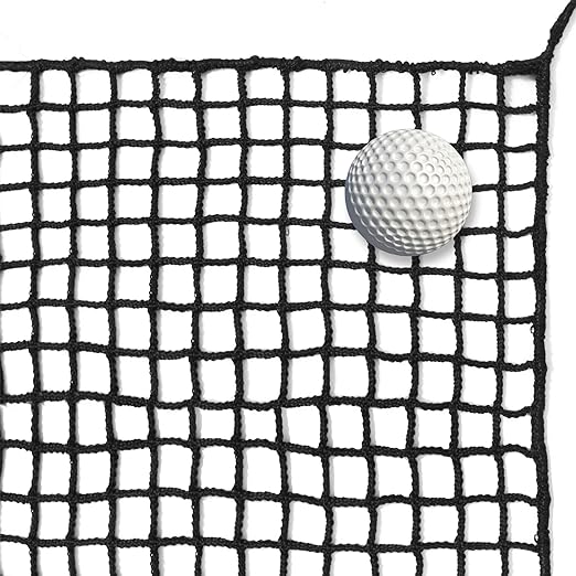 emekian black polyester golf practice fence net heavy duty golf ball barrier net indoor outdoor portable golf